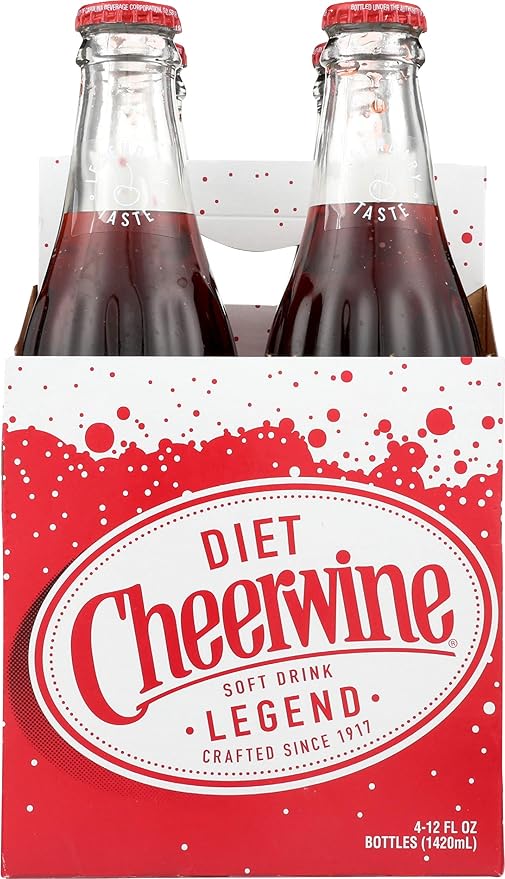 Diet Cheerwine Unique Sparkling Soft Drink 12 fl oz 4 pack