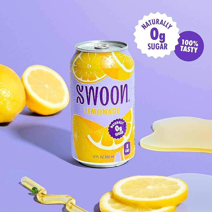 Swoon Classic Sugar Free Lemonade - Low Carb Keto &amp Paleo-Friendly Gluten-free Vitamin C Drink - Made with 100% Natural Lemon Juice Concentrate &amp Sweetened by Monk Fruit 12 Fl oz (Pack of 1