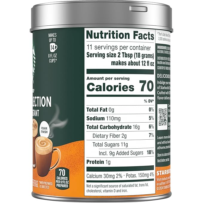 Starbucks Crema Collection Premium Instant Salted Caramel Flavored Instant Coffee 100% Arabica Beans 3 Tins (7.12 Oz Each)