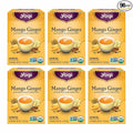 Yogi Tea Mango Ginger Tea - 16 Tea Bags per Pack (6 Packs) - Organic Ginger Root Tea to Support Healthy Digestion - Contains Antioxidants - Includes Cinnamon Bark Rooibos Leaf Mango Flavor &amp Mor