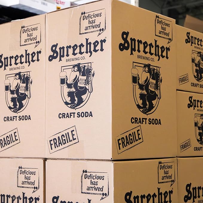 Sprecher Ginger Ale in 16 fl oz Glass Bottles (24 Pack) Fire Brewed Craft Glinger Soda with Real Honey Crisp Natural Ginger Flavor Naturally Flavored Gourmet Soft Drink
