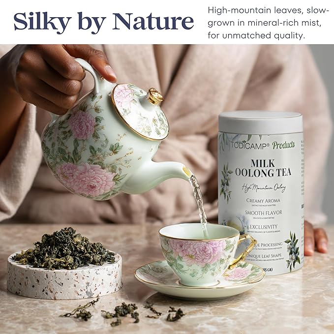 Milk Oolong Tea Loose Leaf – Premium Chinese Oolong Tea 1 lb | Double Milky Aroma &amp Smooth Taste | Bulk Loose Leaf Tea Tin | Afternoon &amp Asian Tea