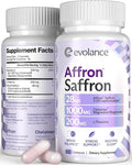 Saffron Supplements Extract for Stress &amp Mood Support – Affron 28mg Magnesium Glycinate 1000mg L-Theanine 200mg – High Absorption Sleep &amp Focus Support Melatonin-Free 60 Veggie Capsules