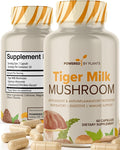 Tiger Milk Mushroom Supplement - 500mg Per Capsule with 50% Beta-Glucan - Supports Respiratory Function Cognitive Clarity Digestive Balance &amp Immune Wellness - 60 Count