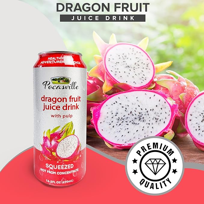 Pocasville Fruit Juices Squeezed not form Concentrate 16.5 Fluid Ounce Can (Mix 12 cans)