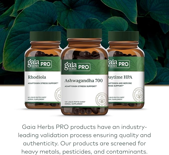 GAIA HERBS PRO Ashwagandha 700 - Healthy Immune Support Supplement* - Single-Herb Formula with Organic Ashwagandha - Vegan Gluten-Free Soy-Free - 120 Liquid Phyto-Caps (60 Servings)