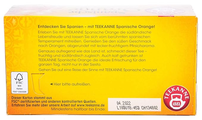 3x Teekanne (Spanische Orange) spanish orange (each box 20 tea bags)