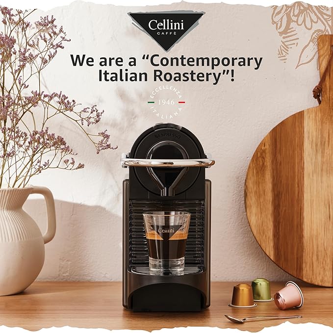 Cellini Caffè Cremoso Aluminum Nespresso Pods 120 Count Medium Roast Coffee Capsules 100% Nespresso Original Machine Compatible