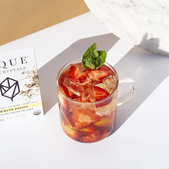 Pique Organic White Peony Tea Crystals - Antioxidants for Radiant Skin Immune Support Fujian Chinese Caffeinated Tea - 14 Single Serve Sticks (Pack of 1)
