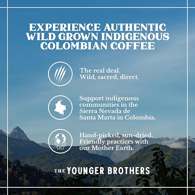 The Younger Brothers Trading Co. – Arhuaco Indigenous Wild-Grown Coffee Medium Roast Whole Bean 35.2 oz (1 kg)