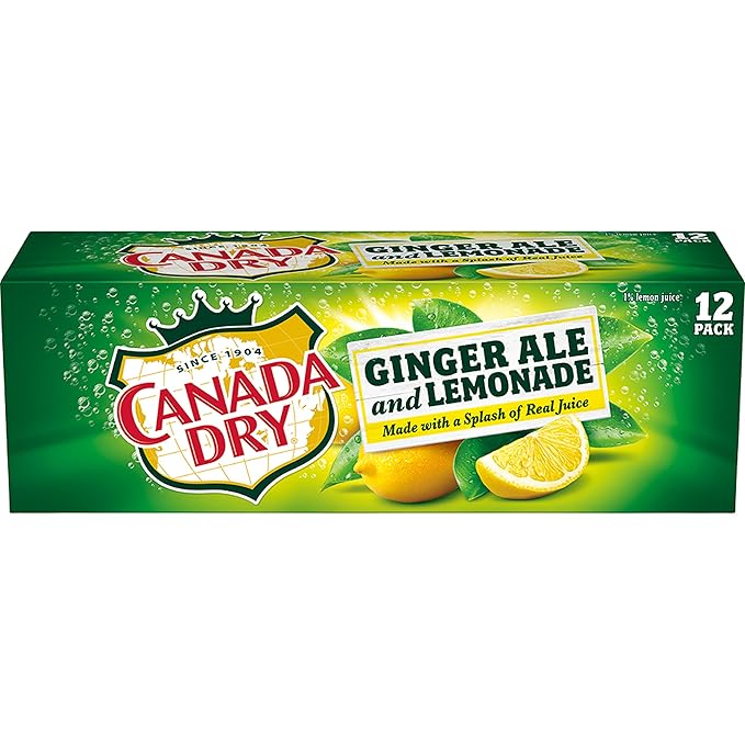 Canada Dry Ginger Ale and Lemonade 12 fl oz cans (pack of 12)