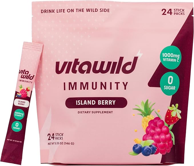 Immunity + Hydration Electrolyte Drink | Elderberry &amp Zinc Immune Support Hydration Packets | Vitamin C 1000mg | Immune Support Supplement | Emergency Elderberry Vitamin C and Zinc