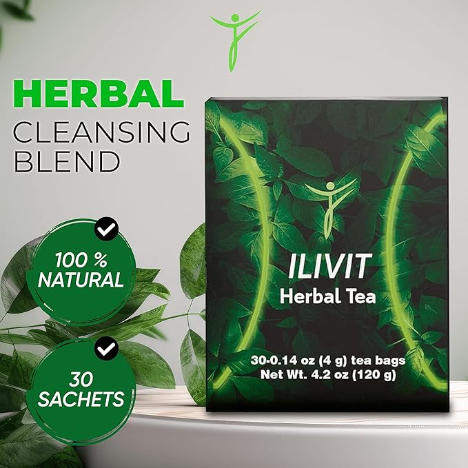 Ilivit Colon Cleanser &amp Detox Tea | Colon Cleanse | Cleansing Tea For Bloating Relief | 30 Bags