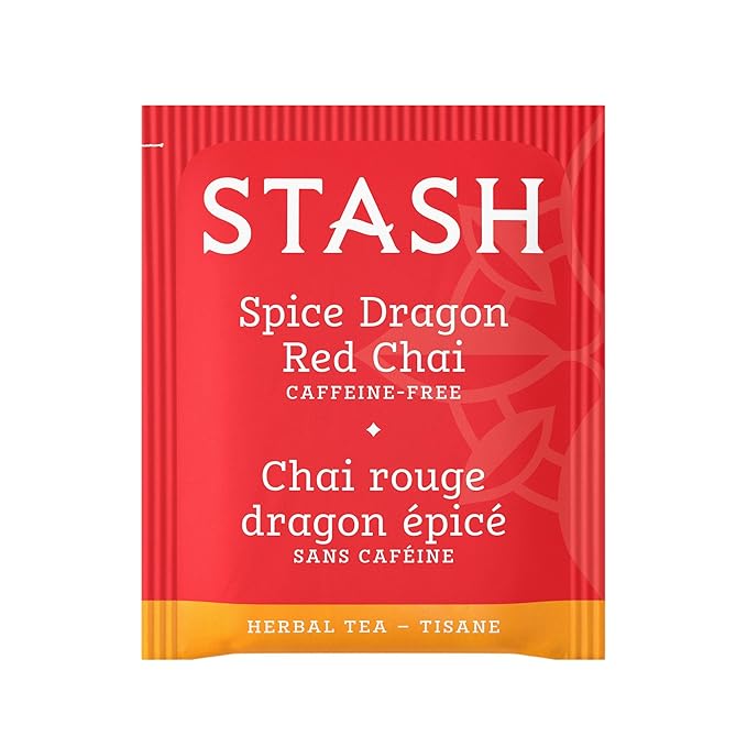 Stash Tea Spice Dragon Red Chai Herbal Tea Caffeine Free 18 Bags (Pack Of 6)