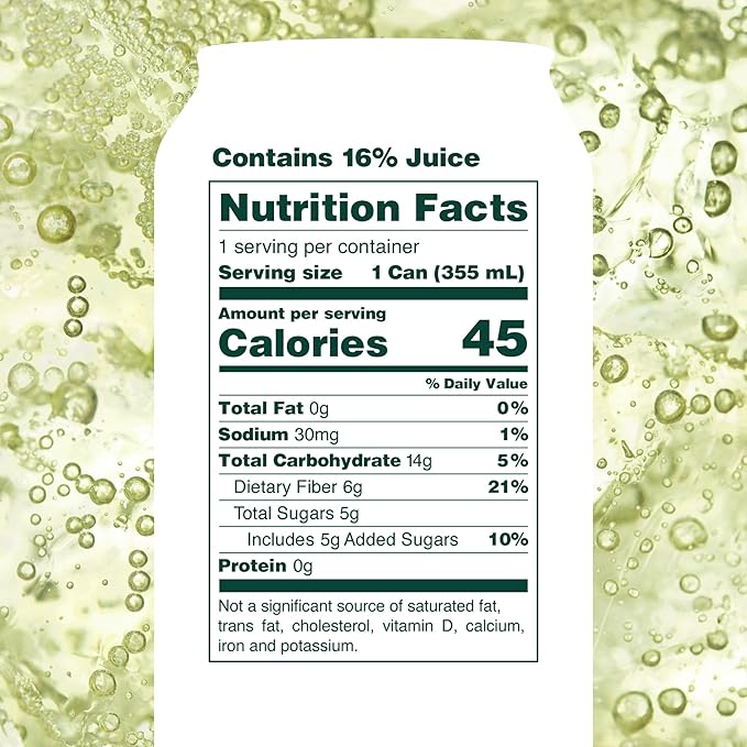 OLIPOP Prebiotic Soda Pop Lemon Lime Pantry Pack Packed with Prebiotics Fiber and Botanicals Gluten Free GMO Free 12oz (12-Cans)