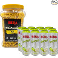 Iberia Soursop Juice Drink 16.57 Fl Oz (Pack of 12) + Iberia Garlic Plantain Chips 20 Oz.