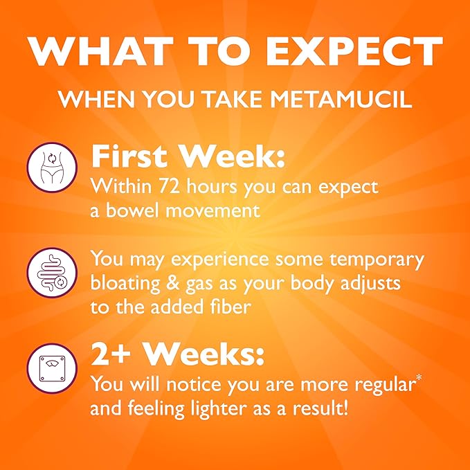 Metamucil Psyllium Husk Fiber Supplement 3-in-1 for Digestive Health Plant Based 160 Count Pack of 2