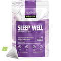 Newjiva Sleep Well Herbal Tea - 40 Tea Bags Per Pack - All Natural - Caffeine Free - Includes Chamomile Rose Lavender Jasmine Ashwagandha &amp more - GMP Certified Facility