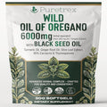Wild Oil of Oregano 6000mg with Black Seed Turmeric &amp Ginger – 300 Softgels | 95% Carvacrol &amp Thymoquinone | Immune Gut &amp Respiratory Support | High-Potency Herbal Complex – Vegan &amp