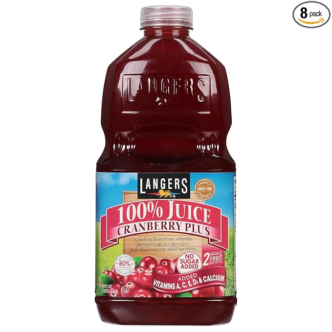 Langers Juice Cranberry Plus 64 Fl Oz (Pack of 8)