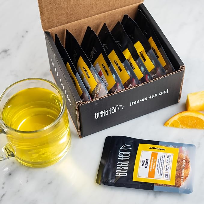Tiesta Tea - Herbal &amp Rooibos Tea Sampler Dry Flight Set Loose Leaf No Caffeine Blend Makes Hot &amp Iced Assorted Herbal Rooibos Fruit Blends &amp More 8 Resealable Sample Pouches