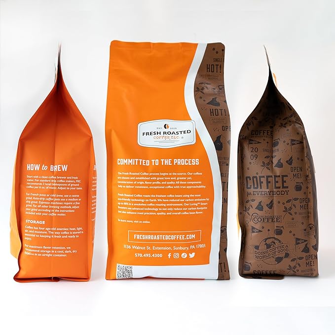 Fresh Roasted Coffee Coffiend 5 lb (80 oz) Med-Dark Roast Kosher Whole Bean