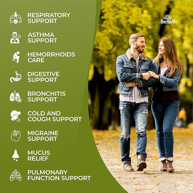 Mullein Leaf 1000mg 120 Capsules Lung Detox for Smokers Lung Cleanse Supplement Supports Respiratory Function Health Promotes Mucous Membranes | Ear Health Mucus Relief Herbal Pills