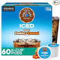 The Original Donut Shop ICED Duos Cookies + Caramel Coffee Keurig Single Serve K-Cup Pods 60 Count (6 Packs of 10)
