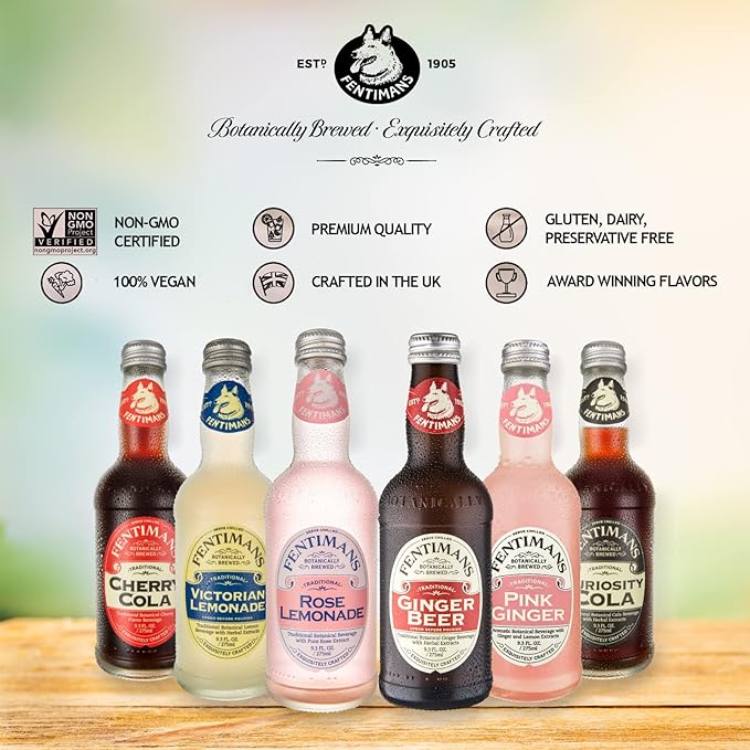 Fentimans Sparkling Curiosity Cola - Healthy Soda All Natural Soda Craft Soda with No Artificial Flavors Preservatives or Sweeteners Botanically Brewed - Curiosity Cola 275 ml (Pack of 12)