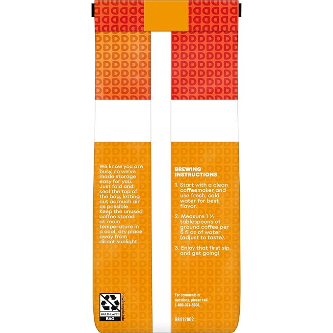 Dunkin' Caramel Me Crazy Flavored Ground Coffee11 Ounces(Pack of 2)