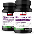 Force Factor Somnapure 2-Pack Drug-Free Sleep Aid for Adults with Melatonin Valerian Root and Lemon Balm Non-Habit-Forming Sleeping Pills Fall Asleep Faster Wake Up Refreshed 60 Tablets