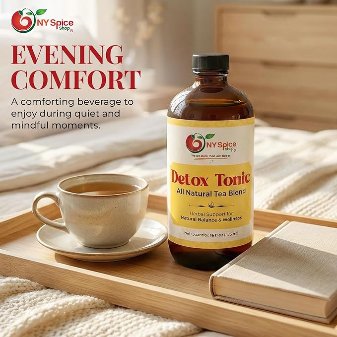 NY Spice Shop Detox Tonic Natural Tea Blend – All-Natural Beverage for Everyday Use – Carefully Crafted Herbal Infusion with Natural Ingredients – Loose Tea Blend – 2 Count