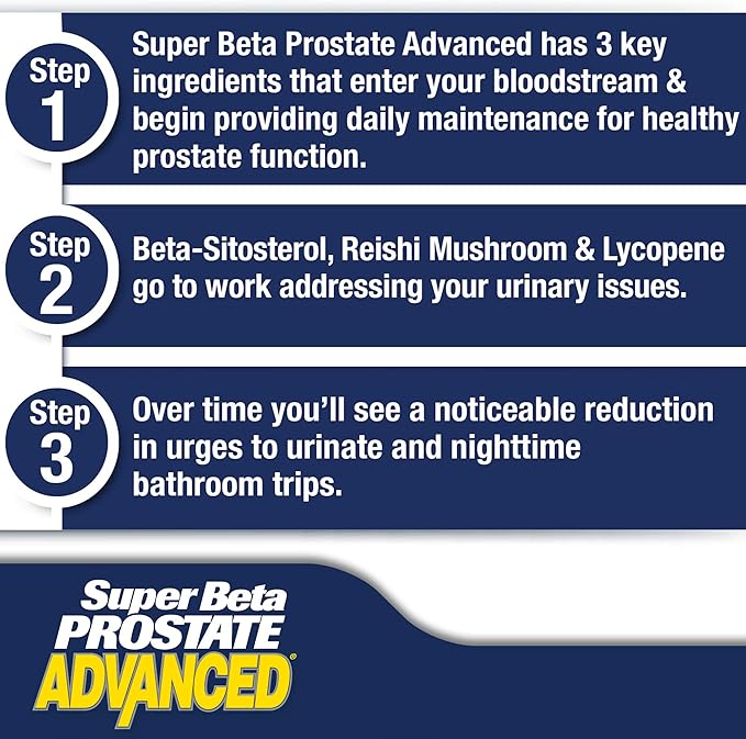 SUPER BETA PROSTATE Advanced Chewables - Prostate Support Supplement for Men's Health (180 Chews 3-Pack)