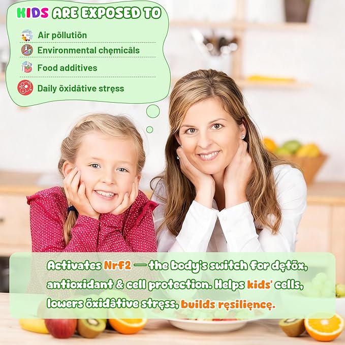 Liposomal Sulforaphane Gummies from Organic Broccoli Sprouts with Superfood Beta Glucans Myrosinase White Mustard For Kids 4+ &amp Adults Immune Cell Health Antioxidants Vegan Sugar Free 120c