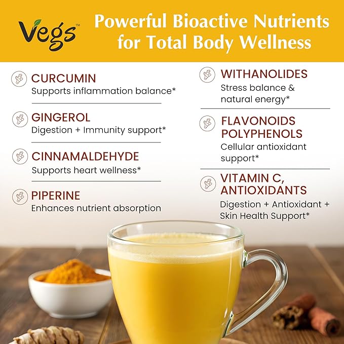Turmeric Golden Milk Powder (150 Servings) - Ayurvedic Triple Rhizomes Spice Mix Organic Turmeric Golden Latte with Ginger Rose Cinnamon Ashwagandha for Immune Focus Cognitive (10 oz)