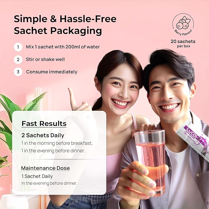 LuCOL-S Collagen | Daily Collagen Wellness | for Women &amp Men | 20s x 10g (1 Box)
