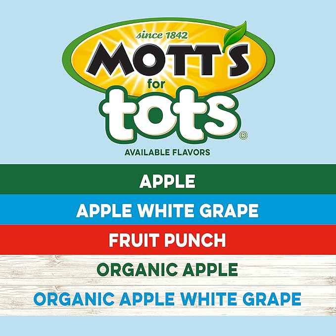 Mott's For Tots Apple 64 Fl Oz Bottle Juice With Purified Water Good Source Of Vitamin C 40% Less Sugar Than 100% Apple Juice No Artificial Sweeteners