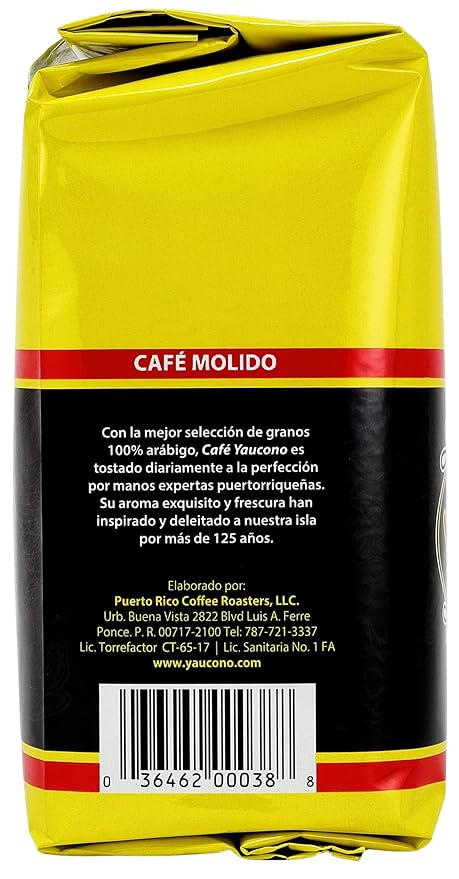 Yaucono Ground Coffee Bagged 8 Ounce (Pack of 10)