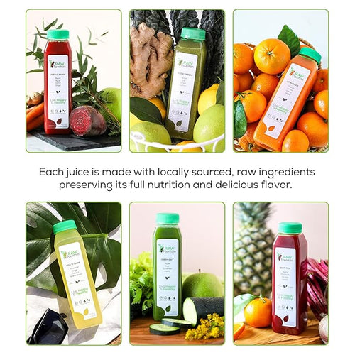 5 Day Juice Cleanse by Raw Fountain All Natural Raw Detox Cleanse Cold Pressed Juice Fast Great Way to Jumpstart a Healthy Diet Kosher Vegan NO Sugar Added 30 Bottles 12oz
