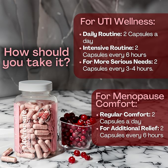 Cranberry Supplement D-Mannose Capsules Made with Concentrated Whole Fruit Cranberry Natural Support for Rapid Action to Help Cleanse and Protect the Urinary Tract* (120 Count)