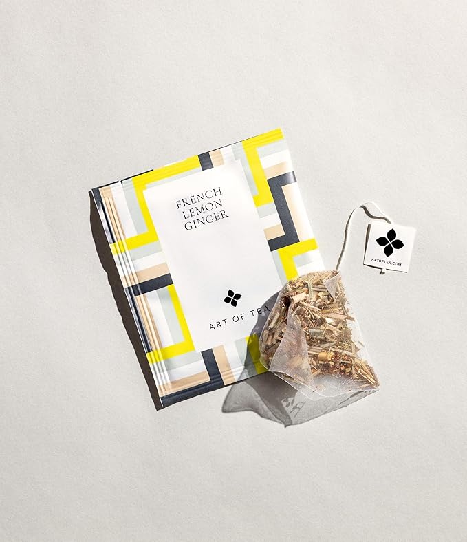 Art of Tea | French Lemon Ginger | 50 Pyramid Tea Bag Sachets