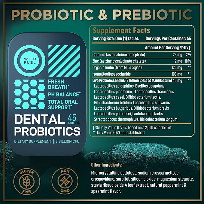 WILD FUEL Liquid Collagen Peptides with Biotin and Dental Probiotics for Fresh Breath Bundle