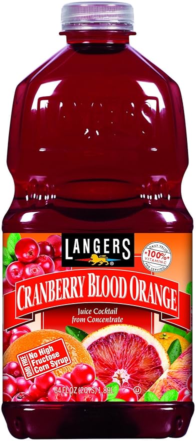 Langers Juice Cocktail Cranberry Blood Orange 64 Fl Oz (Pack of 8)