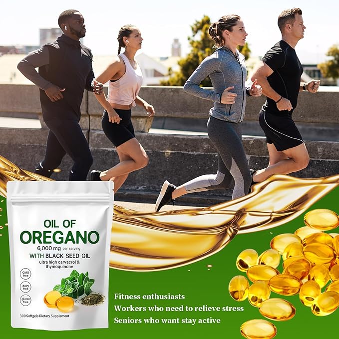 Oil of Oregano with Black Seed Oil2-in-1 Oregano Oil Capsules Organic6000mg Per Serving300 Softgels4X Strength Carvacrol &amp ThymoquinoneNon-GMOGluten Free &amp Immune Support