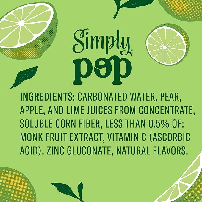 Simply POP Prebiotic Soda Variety Pack Cans 12 fl oz 12 Pack