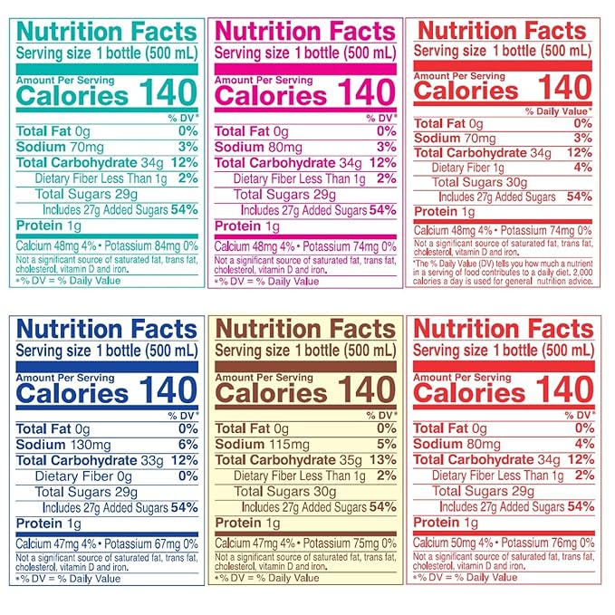 CALPICO 6 Flavor Variety Pack – Smooth Creamy &amp Refreshing Non-Carbonated Beverage Sweet and Tangy Japanese Lactic Acid Drink 16.9 Fl oz (Pack of 6)