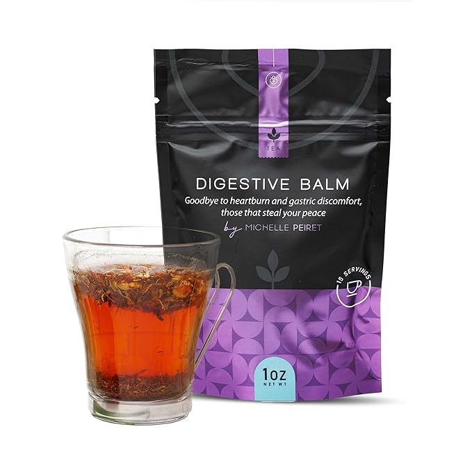 Michelle Peiret Digestive Tea Chamomile Tea with Calendula Flowers for Digestive Support and Skin Vitality All Natural Ingredients 15 Servings