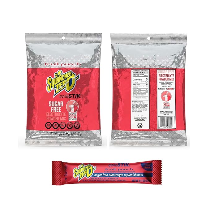 500 Qwik Stiks Sugar-Free Electrolyte Powdered Beverage Mix - Assorted Popular Flavors (grape watermelon lemonade mixed berry fruit punch)