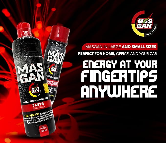 MasGan Multivitamin for Men and Women Liquid Energy Supplements. Formula for Fatigue and Tiredness. Include 1 Bottles (16.9 Oz).