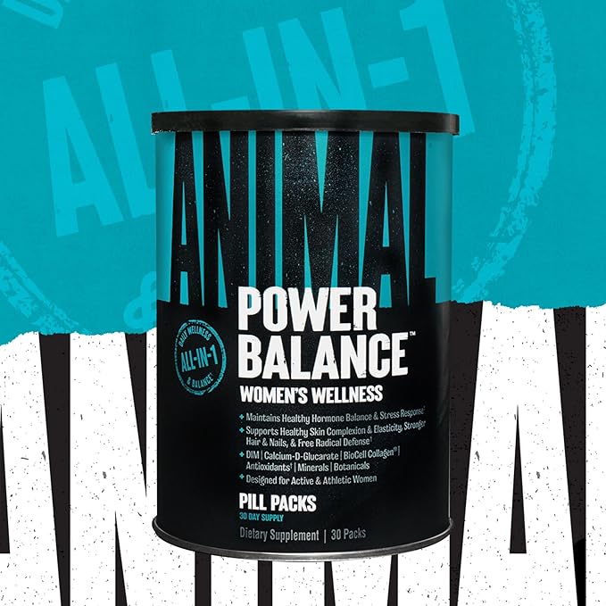 Animal Power Balance – Women's Alpha F Comprehensive Formula – Supports Hormonal Balance Complexion Hair Nails Mood and Stress Intestinal Health &amp Bone and Joint Health – 30 Packs